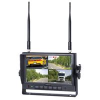 Remote Control 7 inch TFT wireless 4 channels quad display car lcd monitor