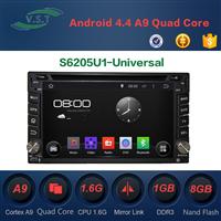2 Din Universal Android 4.4 Rockchip A9 dual-core car audio system car dvd radio with gps navigation for All cars