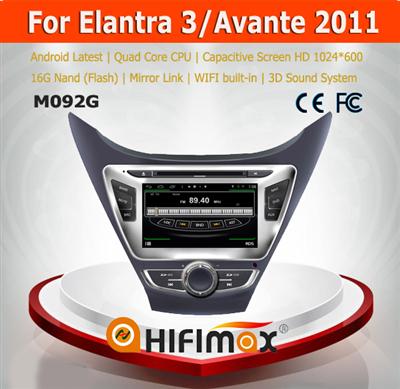 Hifimax Elantra Android screen Android 4.4.4 hyundai elantra gps navigation/car dvd player for hyundai elantra 2012