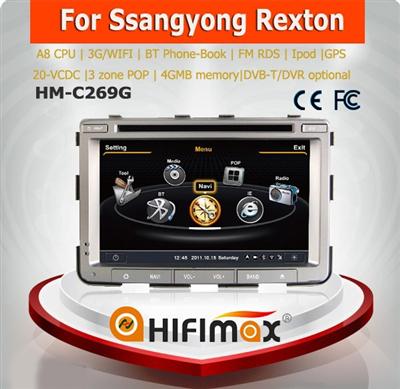 Hifiamx car dvd gps for ssangyong rexton car audio video entertainment navigation system