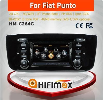 Hifimax car radio for fiat punto car dvd player for fiat grande punto WITH A8 CHIPSET DUAL CORE 1080P V-20 DISC WIFI 3G