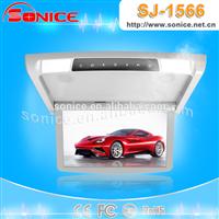 Motorized 15.6 inch flip down monitor with HDMI, USB