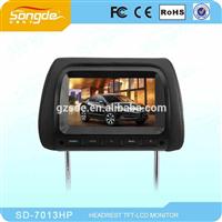 7 inch lcd monitor headrest monitor with hd/usb/dvd