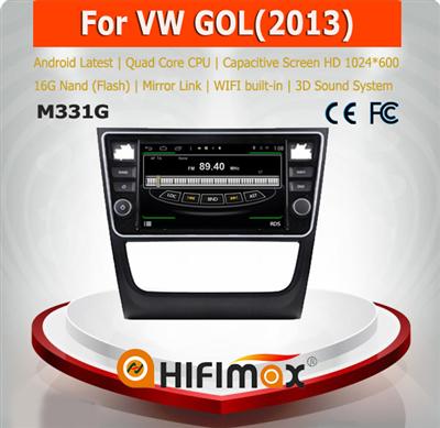 HIFIMAX Android 4.4.4 quad core 16G touch screen car radio gps for VW GOL 2013 car audio system