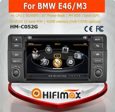 Hifimax 2 din car radio for bmw e46/car multimedia for bmw e46 radio navigation dvd