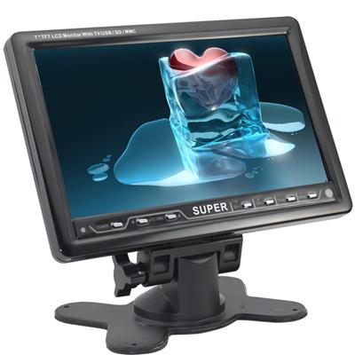 7 inch car vga led tv monitor,digital car standalone monitor with tv