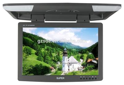 15.5inch bus 24v flip down car monitor tv celling mount