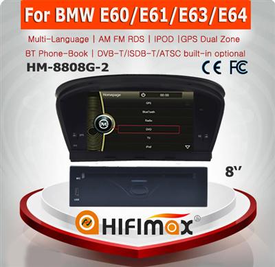 HIFIMAX Navigation GPS DVD Car radio for BMW 5 series E60 E61 E63 E64