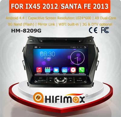 HIFIMAX Android 4.4.4 Car Radio DVD GPS Navigation System for Hyundai Santa Fe IX45