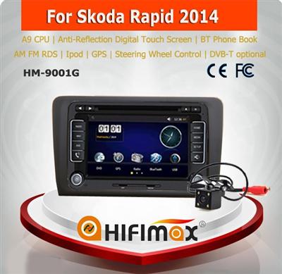 HIFIMAX A9 Chipset Skoda Rapid car radio stereo audio system/Skoda Rapid 2014 car multimedia palyer entertainment