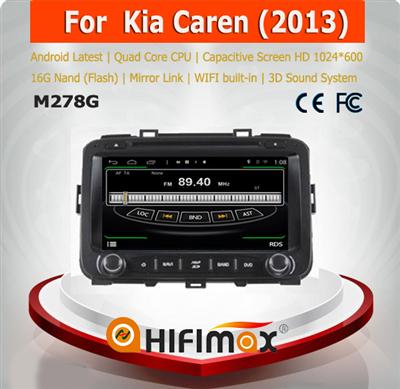 HIFIMAX Android 4.4.4 16GB Quad-core car dvd navigation radio auto dvd gps For Kia Caren gps