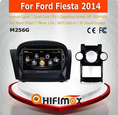 HIFIMAX Android 4.4.4 car multimedia for Ford Fiesta 2014 with 4 Core CPU 16G Hard disk HD1024*600 capacitive screen