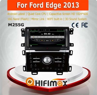 HIFIMAX Android 4.4.4 car multimedia for Ford Edge 2013 with 4 Core CPU 16G Hard disk HD1024*600 capacitive screen