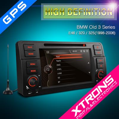 XTRONS PF7246BGTD 7" single din touch screen car dvd player for BMW E39 with MPEG-4 TV