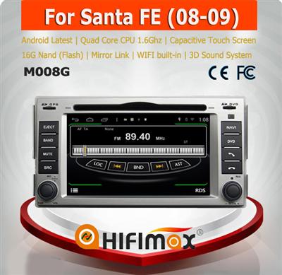 HIFIMAX Android 4.4.4 car dvd gps navigation system for Hyundai NEW Santa Fe ex (2004-2009)/ELANTRA