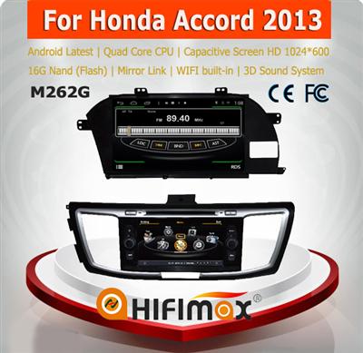 HIFIMAX Android 4.4.4 touch screen car radio gps for Honda Accord car radio system for Honda Accord navigation