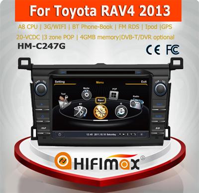 Hifimax car multimedia system for toyota rav4 manual car dvd player car dvd gps for toyota rav4 2013 2014 left hand drive