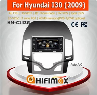 Hifimax Navigation GPS Dvd system for Hyundai I30 with A8 CPU