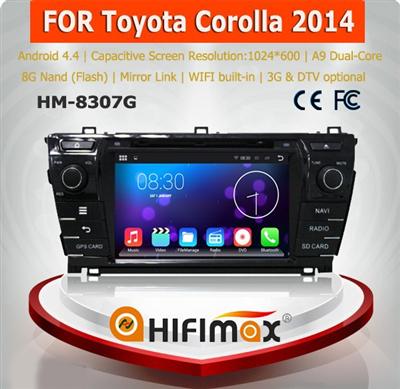 HIFIMAX Android 5.1.1 car radio dvd gps navigation for Toyota Corolla 2014 car multimedia player car stereo audio system