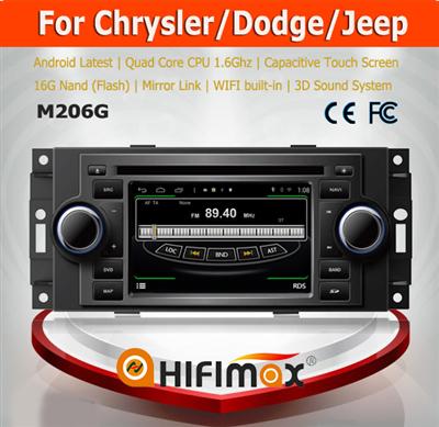 HIFIMAX Android car dvd radio for 300C PT Cruiser/Dodge Ram/Jeep Grand Cherokee 2 din car dvd player