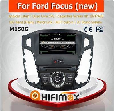 HIFIMAX Android 4.4.4 car dvd navigation for Ford Focus (2012-2015) WITH Capacitive screen 1080P 8G ROM WIFI 3G INTERNET DVR