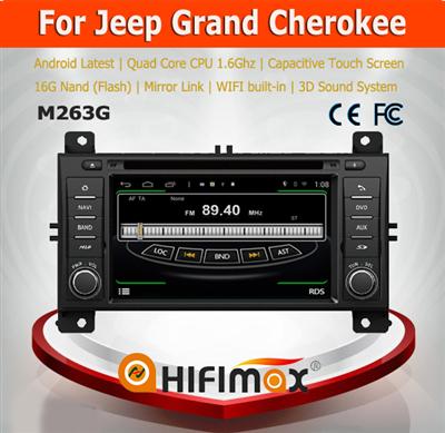 Hifimax S160 series android 4.4.4 car dvd for Jeep Grand Cherokee HD 1024*600 with 4 Core CPU