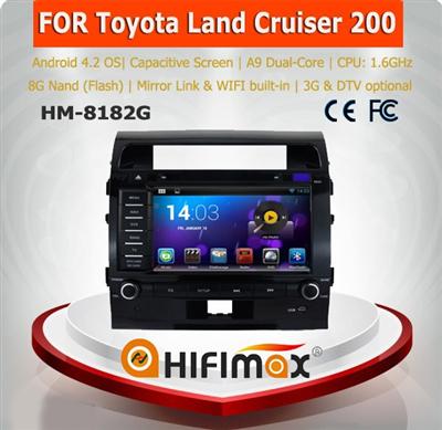 HIFIMAX Android 4.4.4 car radio multimedia player for Toyota Land Cruiser 200 Car Entertainment and GPS Navigation System