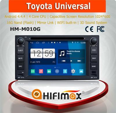 HIFIMAX Android 4.4.4 car radio dvd gps navigation system for TOYOTA RAV4/COROLLA/HILUX /Land Cruiser/Prado/Fortuner/Camry