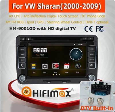 HIFIMAX VW sharan car multimedia player/vw sharan car mp3 player/vw sharan car audio player with DVB-T (MPEG4)