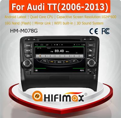 HIFIMAX Android 4.4.4 For audi tt multimedia/car dvd gps navigation system For audi tt android bluetooth DVD