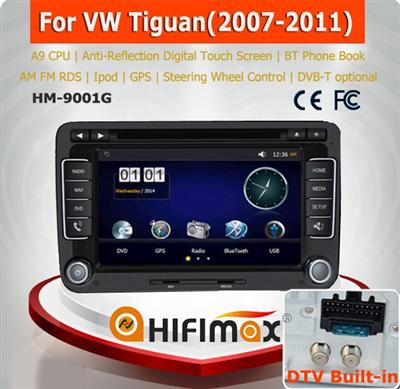 HIFIMAX A9 vw tiguan dvd player gps vw tiguan auto radio VW Tiguan car multimedia player with dvd gps navigation bluetooth ipod