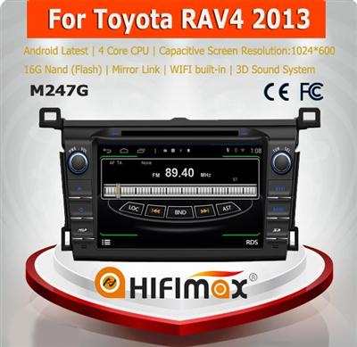 HIFIMAX Android 4.4.4 Toyota RAV4 car stereo with gps navigation mp3 radio cd player car dvd player for toyota corolla verso