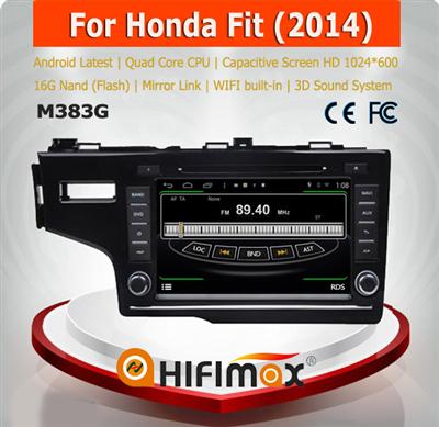 HIFIMAX Android 4.4.4 car dvd player for Honda Fit(2014) WITH Capacitive screen 1080P 16GB WIFI 3G INTERNET DVR