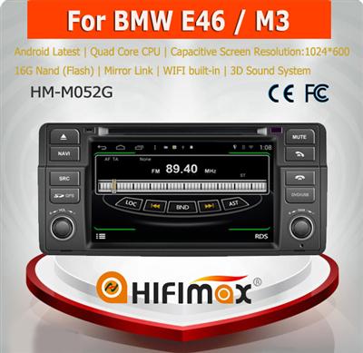 HIFIMAX Android 4.4.4 car radio dvd gps navigation system for BMW E46 (1998-2006) car stereo player for BMW E46 car dvd for e46