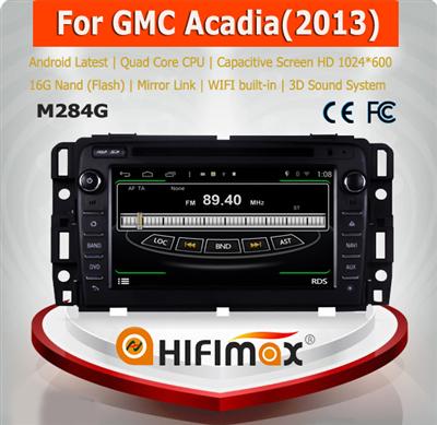 HIFIMAX Android 4.4.4 for GMC Acadia 2013 car stereo with gps navigation mp3 radio cd player car dvd player for GMC Acadia