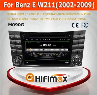 HIFIMAX Android 4.4.4 car radio dvd gps navigation system for E Class W211 car stereo player for W211