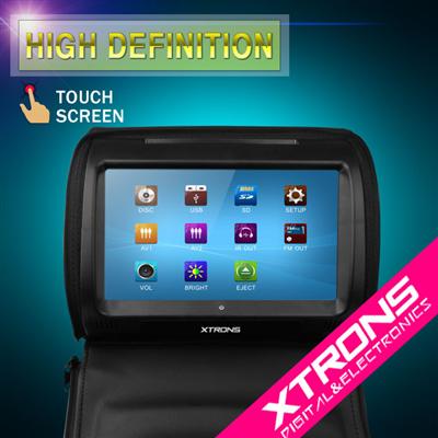 XTRONS HD908TTBlack 9" Touch screen car rear entertainment IR/FM transmitter Black/Grey/Beige