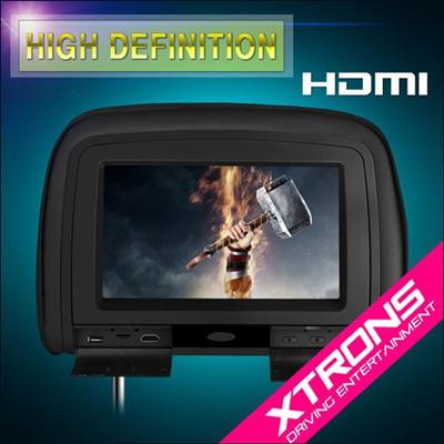 HD909-Black - 2x9'' TFT HD Headrest Car DVD Player with HDMI Port & Game System