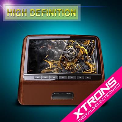 XTRONS HD9PCH 9" headrest dvd player with FM transmitter removeable panel DVD SD USB FM Transmitter