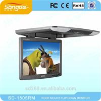 15inch Car Roof Mounted Monitor with TV /USB/SD/IR/FM