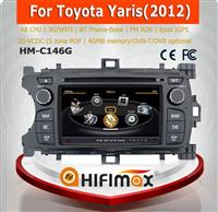 Hifimax car dvd player with gps navigation FOR TOYOTA Yaris WITH A8 CHIPSET DUAL CORE 1080P V-20 DISC WIFI 3G INTERNET DVR