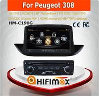Hifimax s100 gps car navigation system FOR PEUGEOT 308 (2012-2013) WITH A8 CHIPSET DUAL CORE WIFI 3G INTERNET DVR