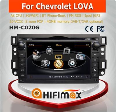 Hifimax CHEVROLET LOVA car radio with gps HD 1080P 1G CPU 512M RAM/DVR (Optional) with Radio RDS POP 20 disc memory