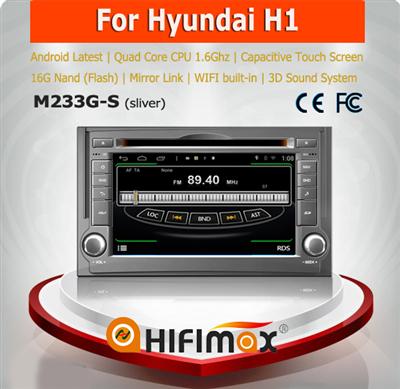 Hifimax S160 series android 4.4.4 car dvd player for Hyundai H1/iload/i800/imax/Starex (2007-2012) with 4 Core CPU 16G Hard disk