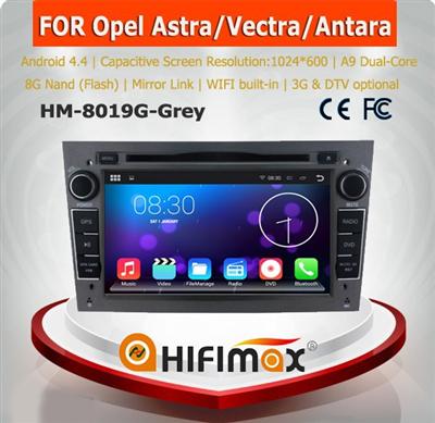 HIFIMAX Android 4.4.4 car dvd gps navigation system for OPEL Astra/Antara/Vectra/Corsa/Zafira (grey color)