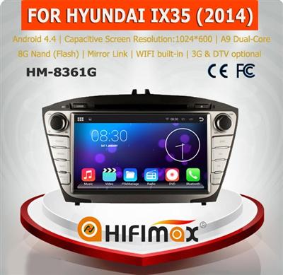 HIFIMAX Android 4.4.4 car dvd player for HYUNDAI ix35 2014 WITH Capacitive screen + Bulit-in Wifi & Buliti-in Mirror link