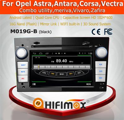 HIFIMAX Android 4.4.4 car radio audio car stereo for opel astra car dvd player with bulit-in wifi mirror link (black color)