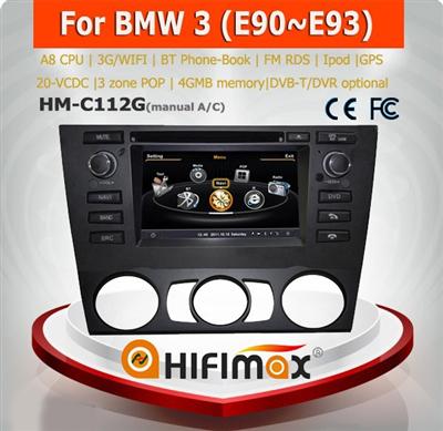 Hifimax FOR MANUAL AIR BMW E91 car radio dvd gps navigation system WITH A8 CHIPSET DUAL CORE 1080P V-20 DISC WIFI 3G DVR