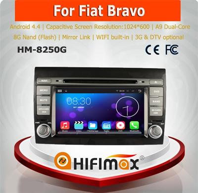 HIFIMAX 7'' Android 5.1.1 car GPS car multimedia system for fiat bravo 2 din Bluetooth Radio DVD Quad-core