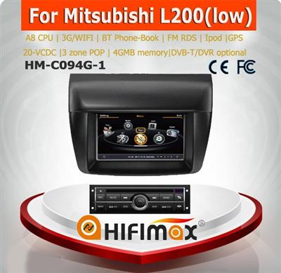 Hifimax car dvd audio navigation system for MITSUBISHI L200 2011-2012 WITH A8 CHIPSET DUAL CORE 1080P V-20 DISC WIFI 3G DVR